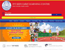 Tablet Screenshot of ivykids.com